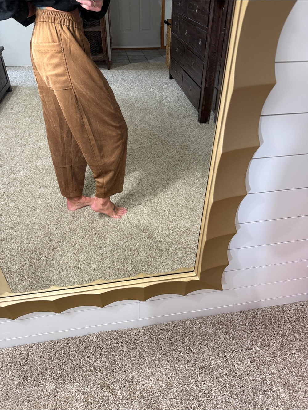 Max Studio Suede Barrel Pants